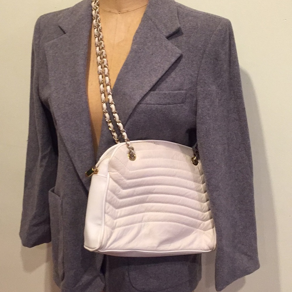 Worthington White Leather Vintage Purse